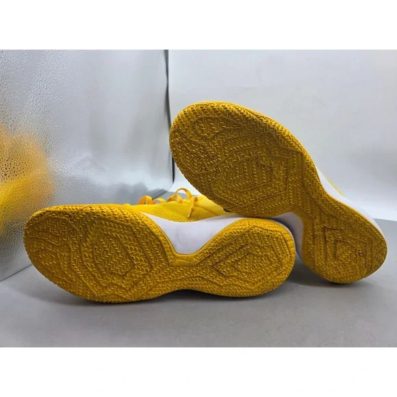 Nike Zoom Evidence II Mens Basketball Shoes Yellow White 942802-703 Size 15